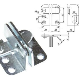 Проушины для замка с фиксатором белый цинк STARFIX