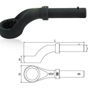Ключ ударный накидной (угол 45гр) 75мм TOPTUL
