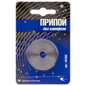 Припой ПОС 61 проволока, спираль ф1мм в блистере