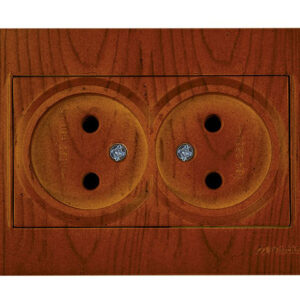 Розетка 2-ая (скрытая, б/з, керамика) вишня, RITA, MUTLUSAN