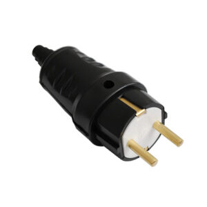 Вилка (с/з, 16А, 250В) черная, Bylectrica