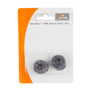 Прокладка паронитовая маслобензостойкая (упаковка 10 шт. в блистере) ПМБ 1/2 19х10 h-2mm