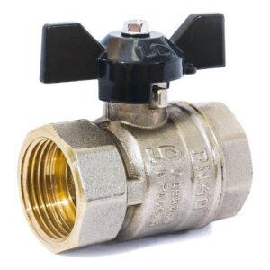 Кран шаровый 1/2" вн.-вн. бабочка PN40, LD