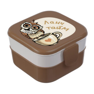 Контейнер для обеда (0,4+0,4л) - совы IDEA