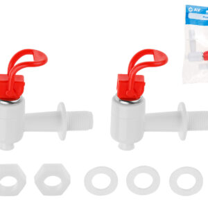 Кран пластиковый с врезкой, AV Engineering (2 шт. инд. упак.)