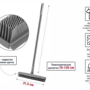 Щетка для уборки, резиновая с водосгоном, PERFECTO LINEA