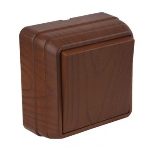 Выключатель 1-клав. (открытый) орех, BRON, MUTLUSAN