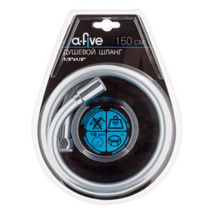 Шланг душевой, PVC, 1/2" г-г 150 см, серебро, a-five