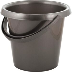 Ведро пластмассовое, 10 л, Rock'n'Roll, антрацит, Spin&Clean