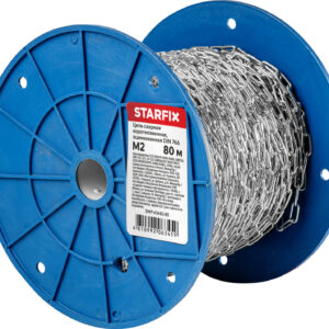 Цепь сварная короткозвенная, оцинк. М2 DIN 766 (бухта 80 м) STARFIX
