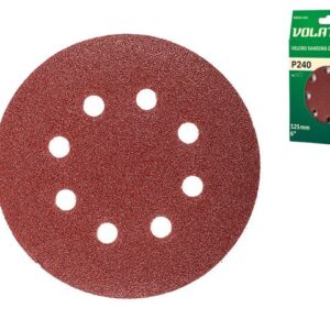 Шлифлист 125мм круг Р240 8 отв. 10шт. ВОЛАТ