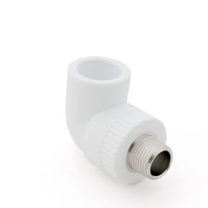 Колено ПП комб. нар. 20х3/4", бел. РТП