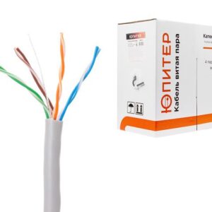 Кабель витая пара U/UTP Cat5E 4х2х24AWG (0.51мм) 305м, медь, внутр. (ПВХ) Юпитер