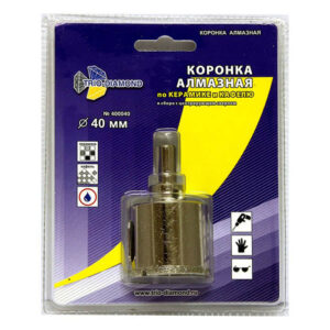 Коронка алмазная  d 40 мм по керамике и кафелю TRIO-DIAMOND