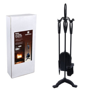 Набор для камина 3 предмета на подставке, 64х21х21 см, VORTEX