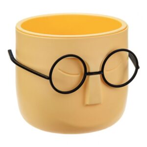 Кашпо СТИВ D115мм со вставкой (желтый) IDEA