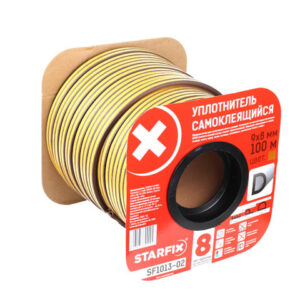 Уплотнитель "D" коричневый  9х8мм 100м (сдвоенный профиль 2х50м) STARFIX
