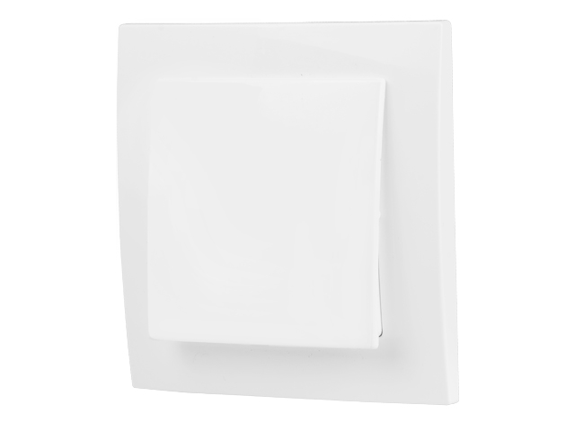 Выключатель 1 клав. (cкрытый, 6А) белый, Стандарт, Юпитер