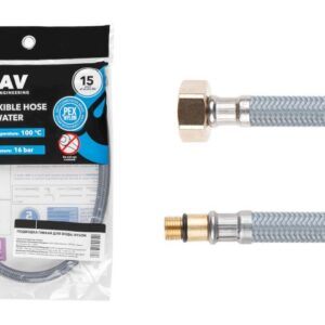 Подводка гибкая, Nylon, иголка м10 короткая - гайка 1/2" 100 см AV Engineering