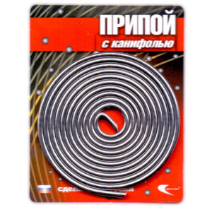 Припой ПОС 61 трубка, спираль ф2мм, с канифолью