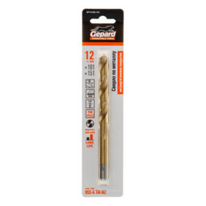 Сверло по металлу ц/х 12.0х101х151 мм HSS TIN GEPARD