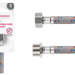 Подводка гибкая, Nylon, гайка 1/2" - штуцер 1/2" 40 см ECONOCE