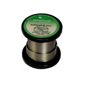 Припой Sn97Cu3 (бессвинцовый) проволока, катушка ф2мм (100г)