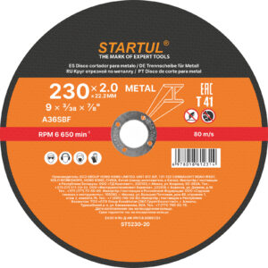 Круг отрезной 230х2.0x22.2 мм для металла STARTUL STANDART