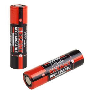 Аккумулятор Rexant 18650 unprotected Li-ion 2400 mAH 3.7 В  упак= 2 шт Блистер