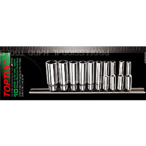 Набор головок 1/4" дюймовые 3/16"-9/16" 12гр. 10шт на подвесе TOPTUL