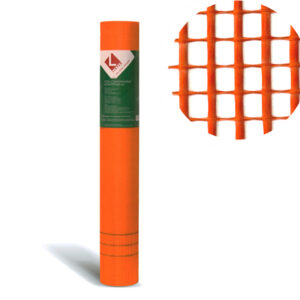 Стеклосетка штукатурная 5х5, 1мх50м, 1300Н, оранжевая, DIY