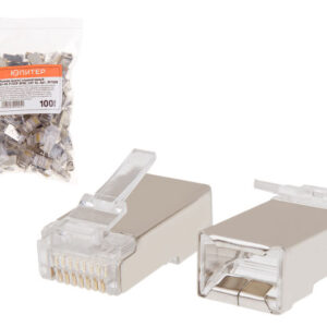 Разъем (джек) компьютерный RJ-45 F/UTP 8P8C CAT 5e (100 шт.) ЮПИТЕР