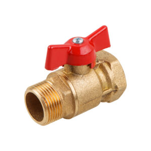 Кран шаровый стандарт. 3/4" нар.-вн. бабочка PN1,6 МПа, 11Б27п7, Цветлит