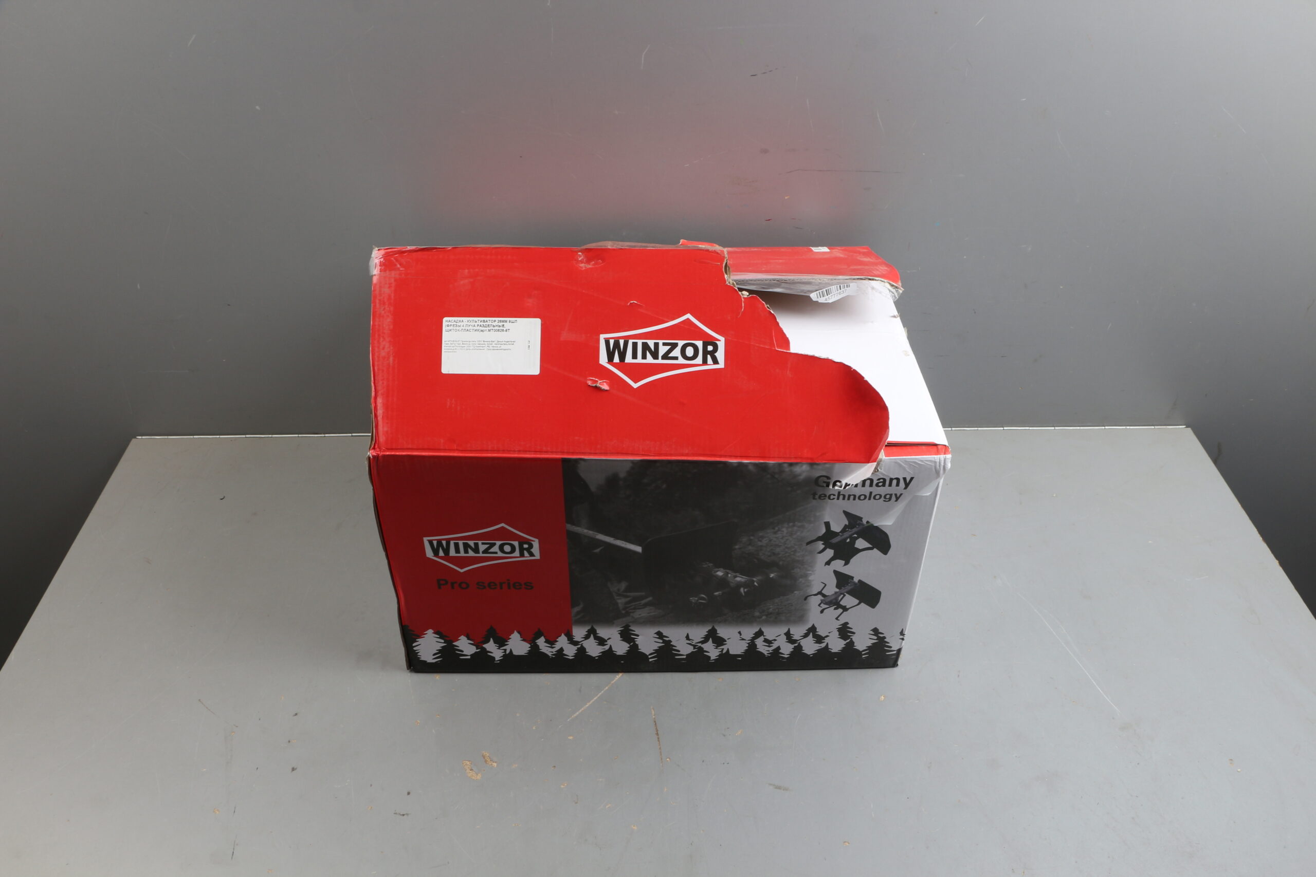 Насадка - культиватор 26мм 9шл (фрезы 4 луча раздельные, щиток-пластик) уцененный (0137757936)