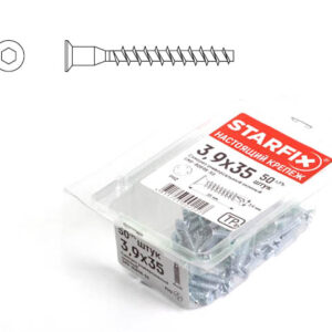 Конфирмат 5.0х50 мм с внутр. шестигр. (60 шт в пласт. конт.) STARFIX