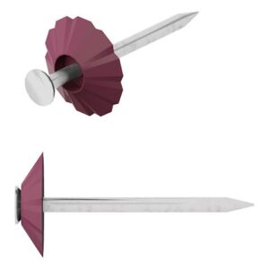 Гвозди декоративные 1.8х32 мм бордовая шляпка (100 шт в зип-локе) STARFIX