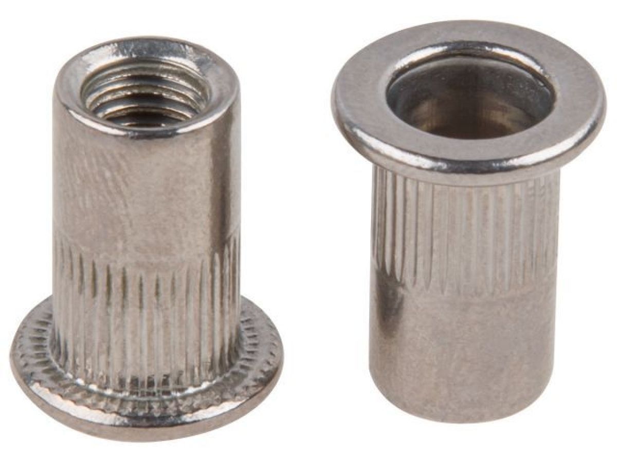 Заклепка резьбовая М5 нерж.сталь (А2), цилиндрический бортик (500 шт в карт. уп.)