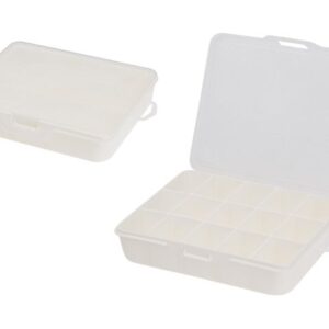 Органайзер для хранения мелочей с разделителями Keeplex Fiori M, 19х16х4,5 см, белое облако, KEEPLEX