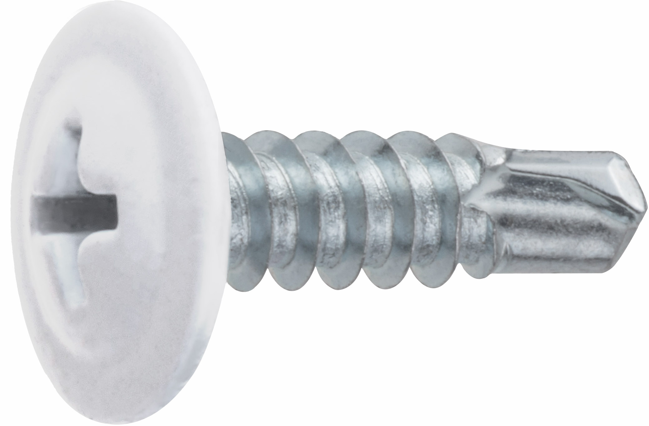 Саморез 4.2х16 мм с прессшайбой, цинк, со сверлом, RAL 9003 (50 шт в зип-локе) STARFIX