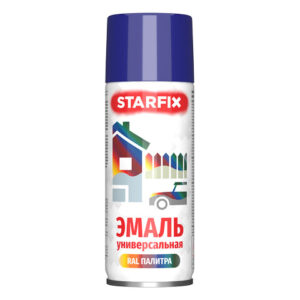 Краска-эмаль аэроз. универсальная чернильный STARFIX 520мл (5022)