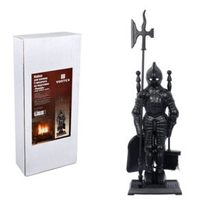 Набор для камина 3 предмета на подставке, "Рыцарь", 72,5х15х24,5 см, "Печные штучки"