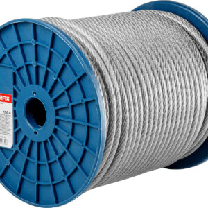 Трос стальной в ПВХ М8(6) DIN 3055 (бухта 100 м) STARFIX