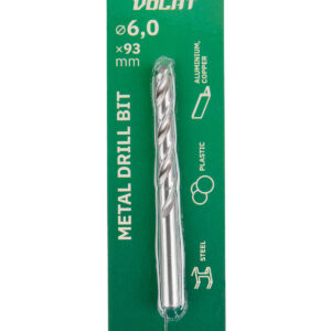 Сверло по металлу ц/х 6.0х57х93 мм HSS ВОЛАТ