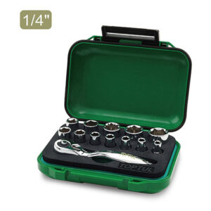 Набор головок MINI 1/4" 4-13мм 13предм. 6гр. TOPTUL