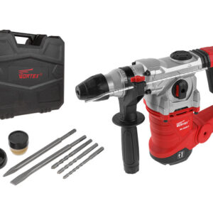 Перфоратор WORTEX RH 3239 F в чем. + (2 зубила, 3 сверла) 1500 Вт, 6.0 Дж, 32 мм, 4 режима, SDS-plus