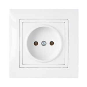 Розетка 1-ая (скрытая, б/з) белая, Уют, Bylectrica