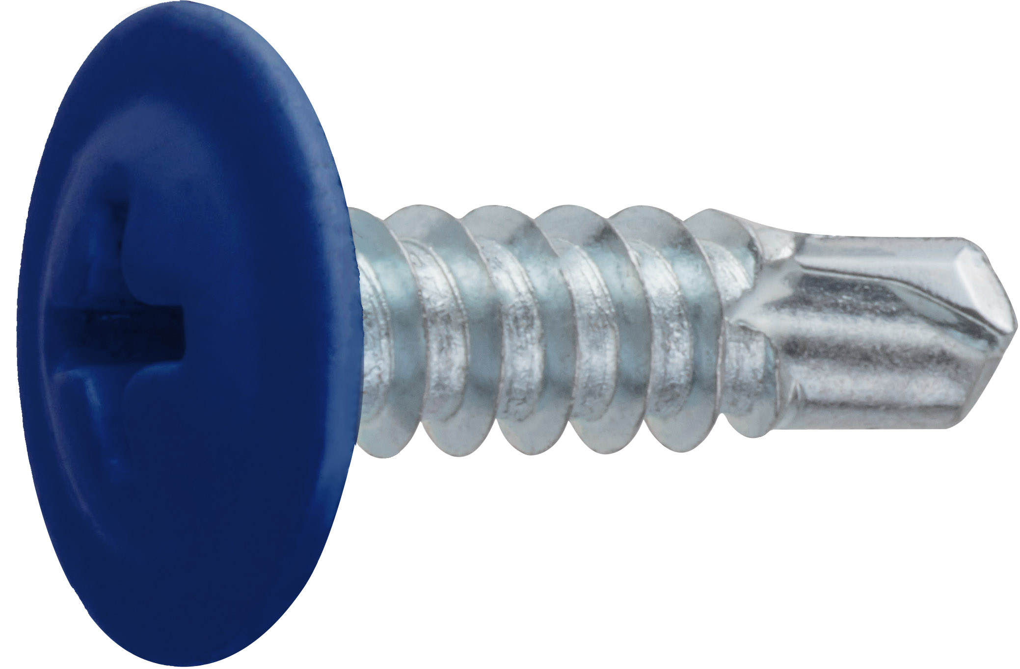 Саморез 4.2х16 мм с прессшайбой, цинк, со сверлом, RAL 5002 (400 шт в карт. уп.) STARFIX