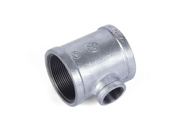 Тройник ред. 1 1/2" х 1" чугун оцинк., AV Engineering