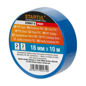 Изолента ПВХ 18ммх10м синяя STARTUL PROFI (ST9047-2)