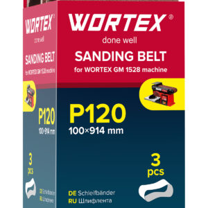 Шлифлента 100x914 мм P120 бесконечная 3 шт. для станка WORTEX GM 1528